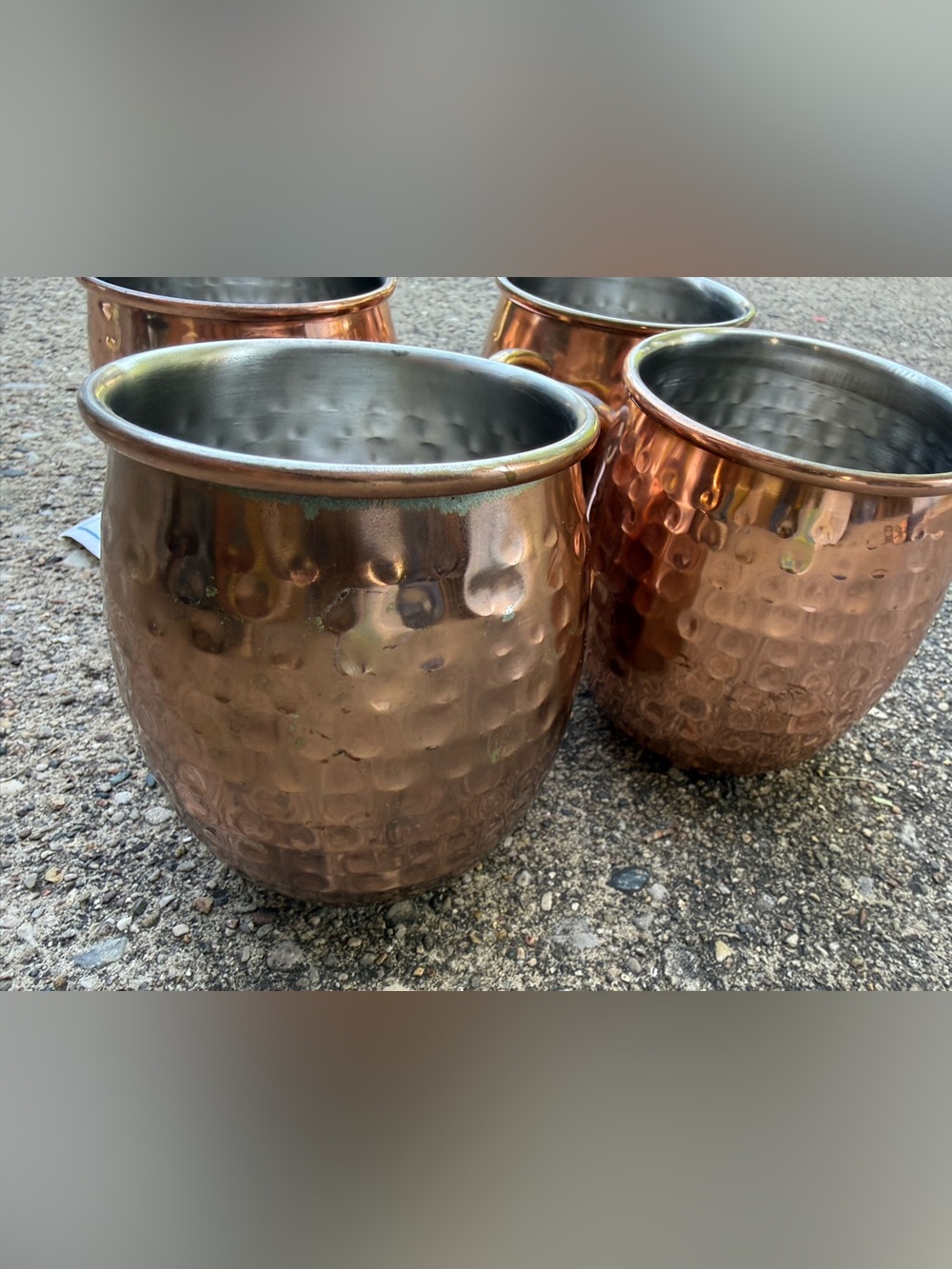 Hammered Copper Moscow Mule Mugs - Set